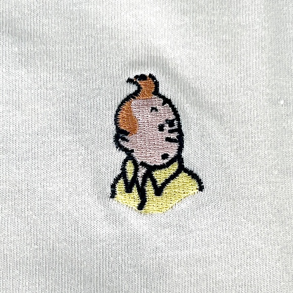 Adventures of Tintin Cream Embroidered Vintage Polo - Picture 4 of 7